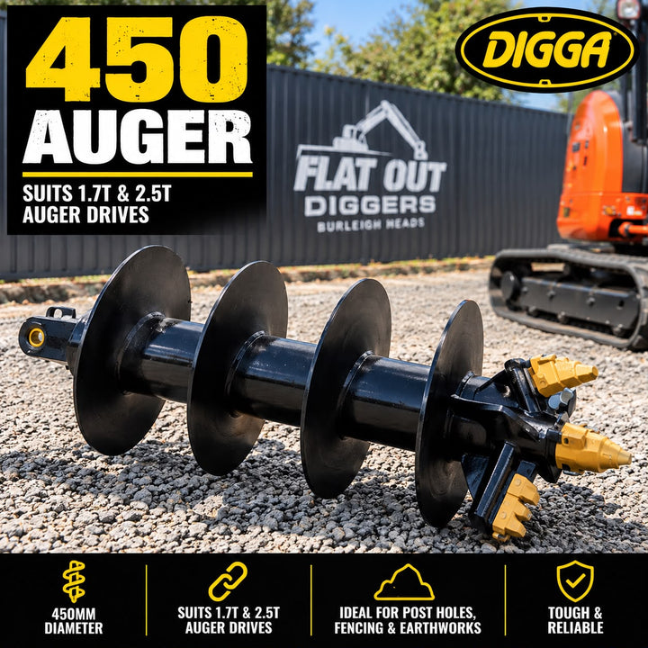 450mm DIGGA auger bit, suits 1.7T and 2.5T auger drives