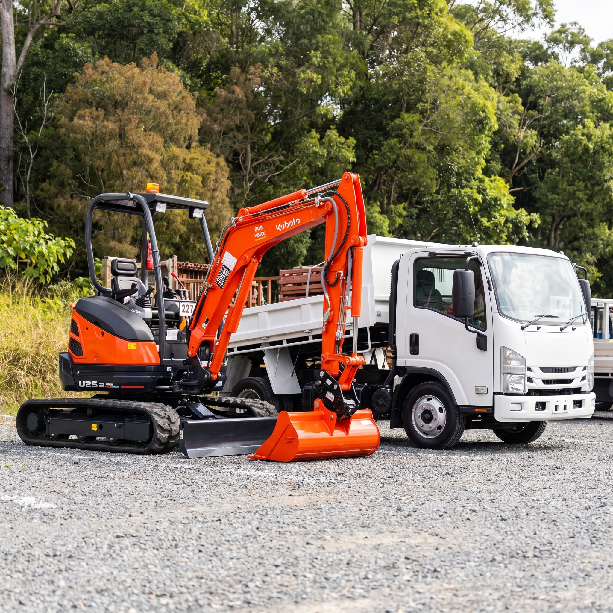 Tipper and 2.5 tonne digger weekend combo